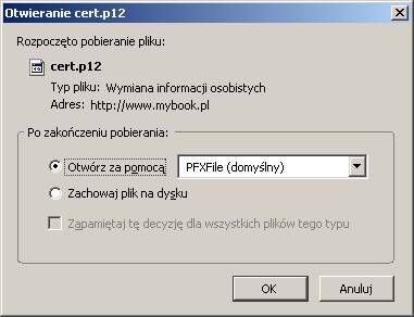 Downloading the certificate (Firefox)